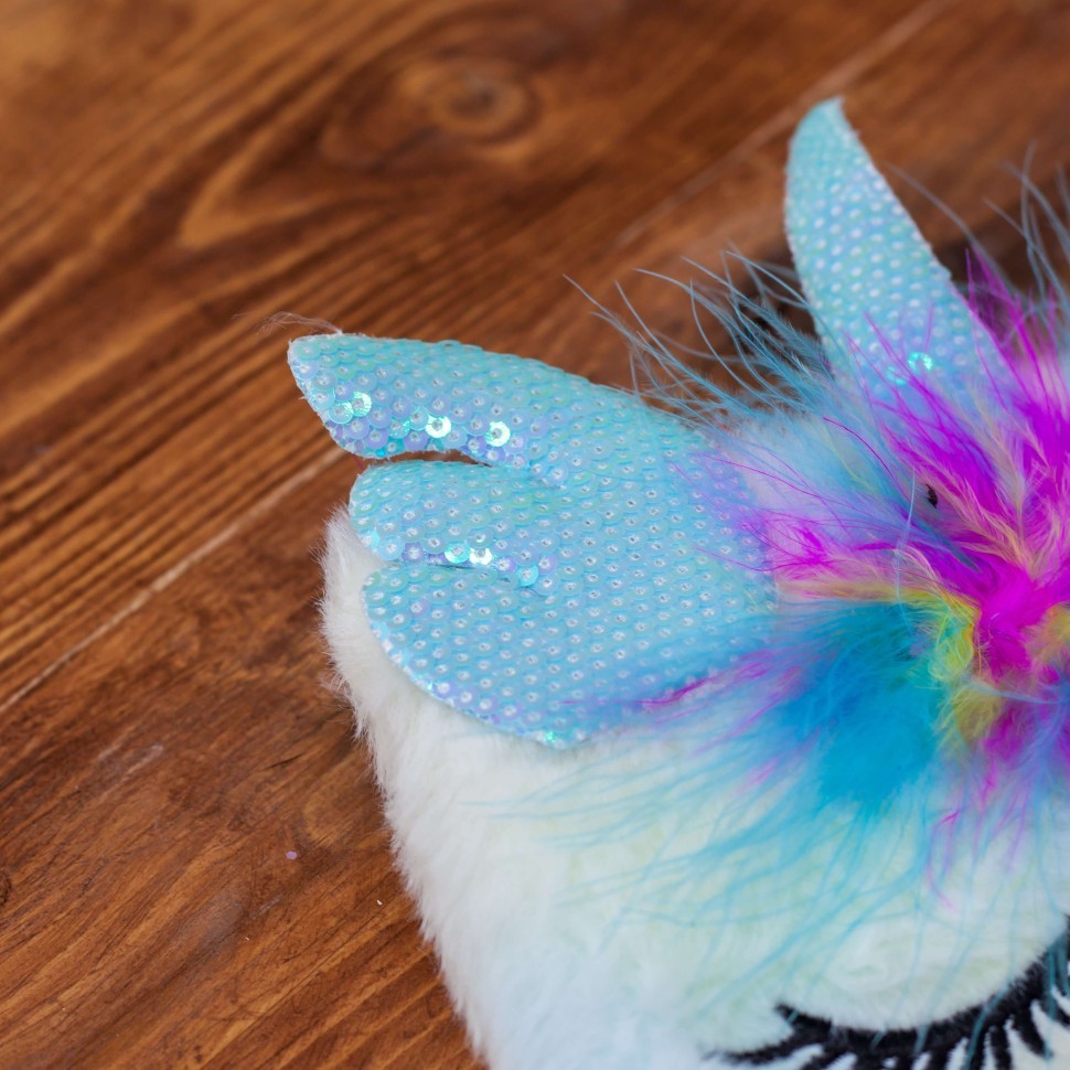 Блокнот плюшевый "Rainbow unicorn", blue