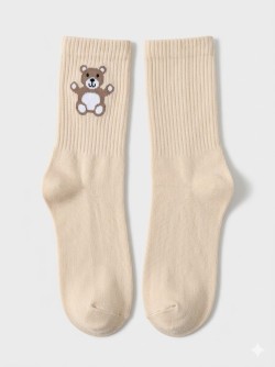 Носки женские "Медвежонок", р. 35-40, коричневые