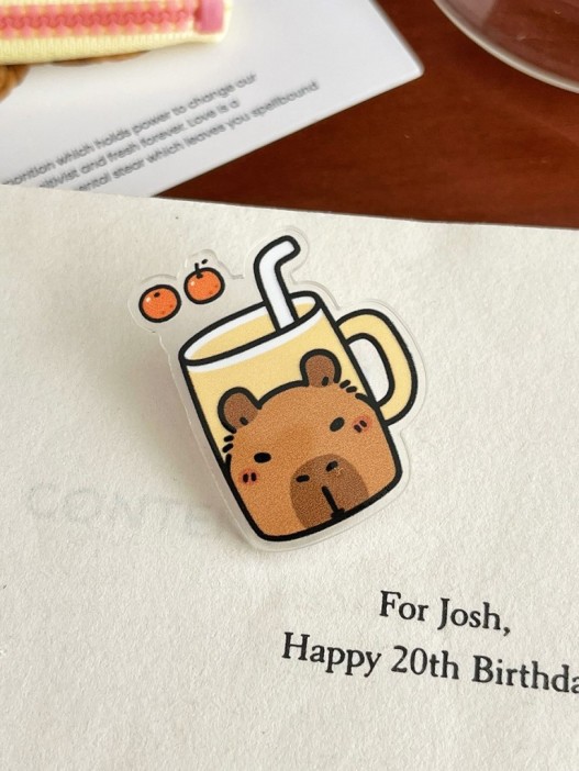 Значок акриловый iLikeGift &quot;Capybara in a glass&quot; 