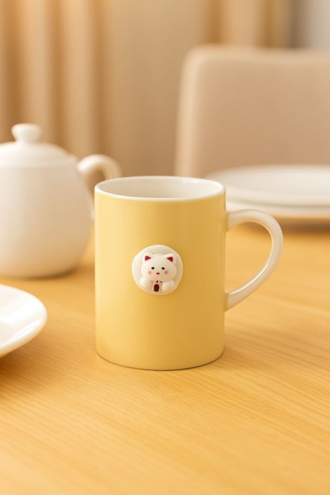 Кружка «Cute animal head», yellow 