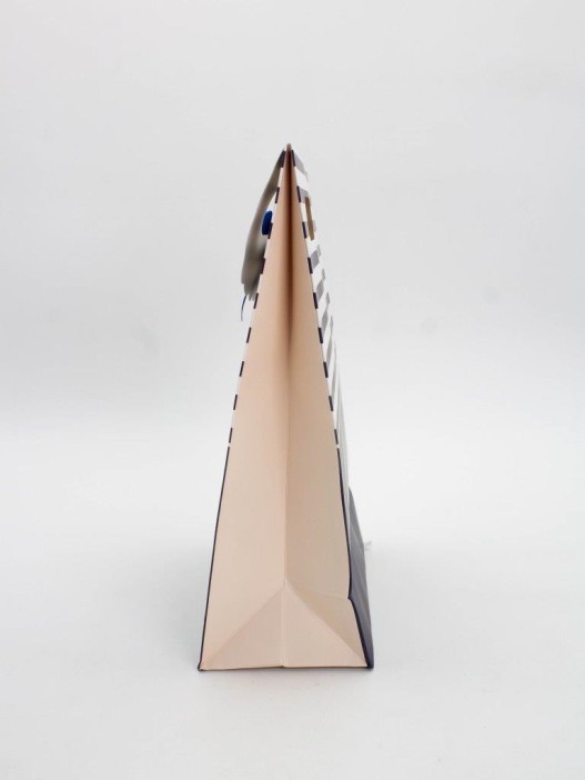 Пакет подарочный (M) &quot;Many stripes&quot;, blue (19x 9 x 27) 