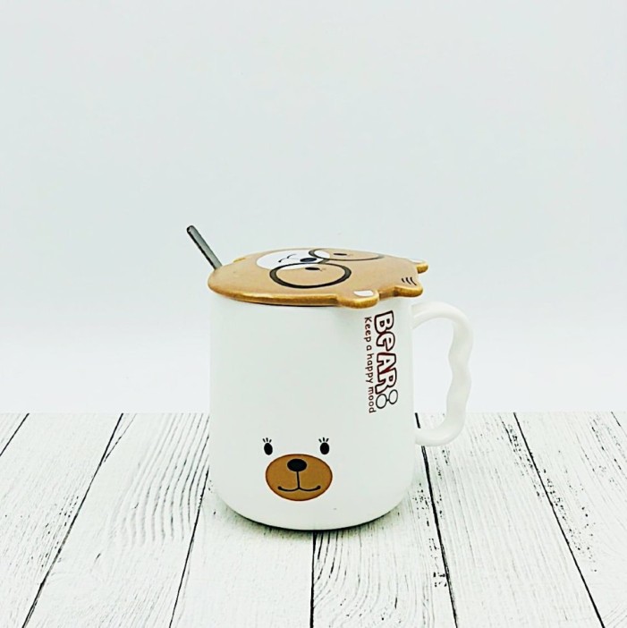 Кружка "Bear face", white (450ml) 