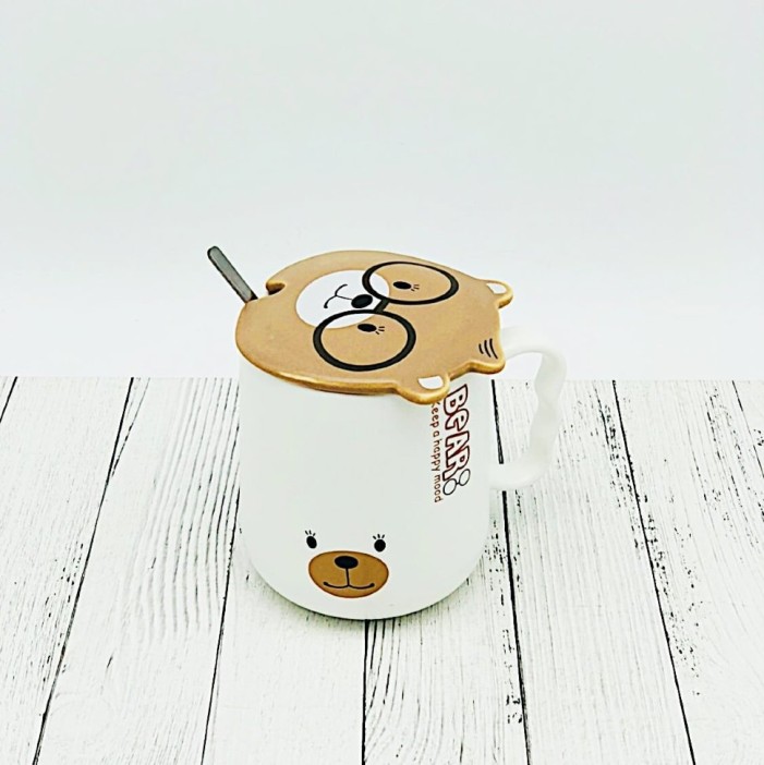 Кружка "Bear face", white (450ml) 