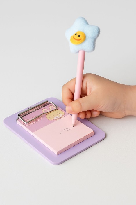 Блок для заметок с зажимом &quot;Cute baby bunny&quot;, 30 л. 10*12 см 