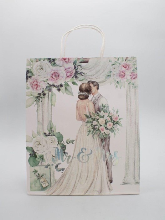 Пакет подарочный «Mr&amp;Mrs», (21*25.5*10) 