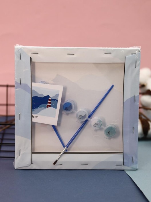 Картина по номерам на подрамнике Draw Me! «Lighthouse», (20*20 см) 