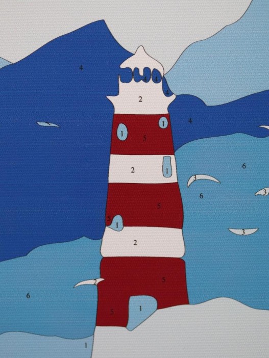 Картина по номерам на подрамнике Draw Me! «Lighthouse», (20*20 см) 
