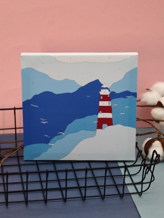 Картина по номерам на подрамнике Draw Me! «Lighthouse», (20*20 см) 