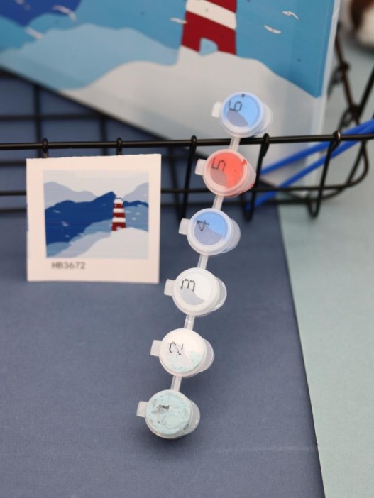 Картина по номерам на подрамнике Draw Me! «Lighthouse», (20*20 см) 