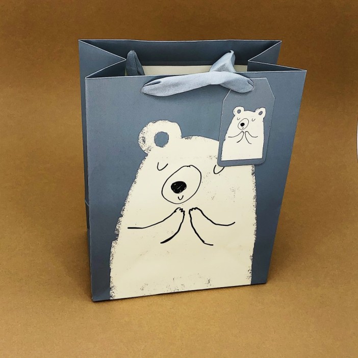 Пакет подарочный &quot;Bear&quot;, light blue S 