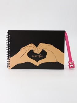 Скетчбук DRAW ME! «Сердце в моей руке», 14х20 см,  плотность 100 гр