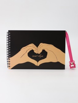 Скетчбук DRAW ME! «Сердце в моей руке», 14х20 см,  плотность 100 гр