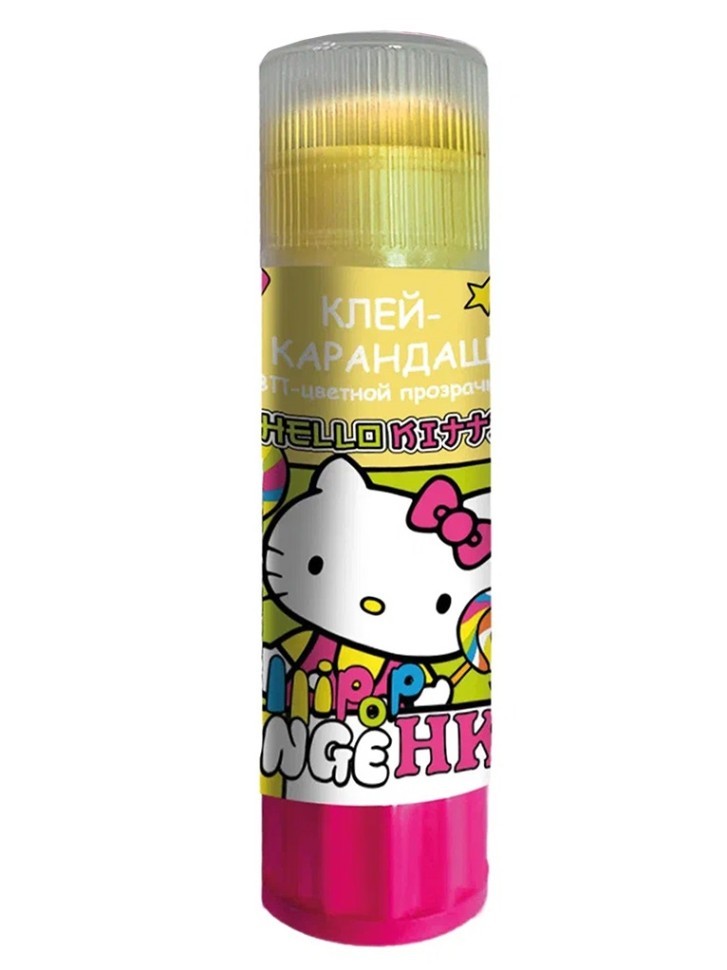 Клей-карандаш 15г "Hello Kitty", на ПВП-основе, цветной