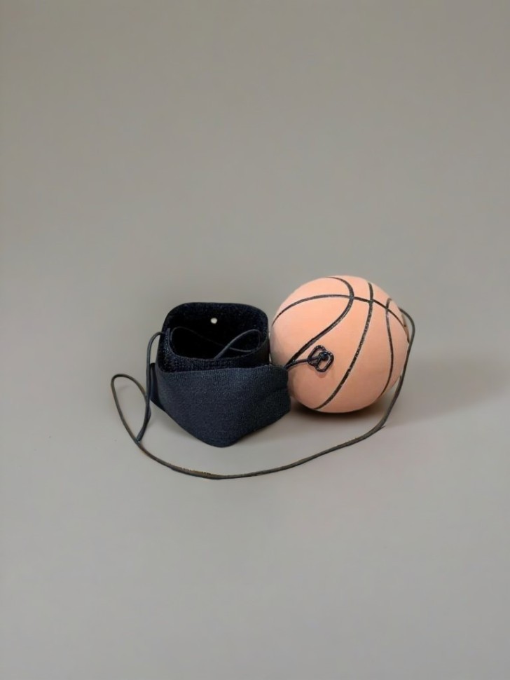 Мялка - антистресс на резинке "Баскетбол", микс