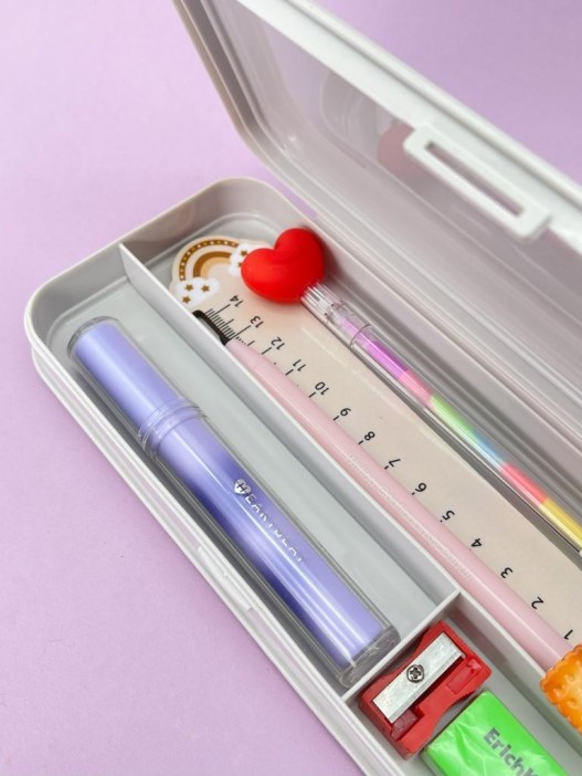 Пенал &quot;Pensil box&quot;, grey (20.5*9.3*3 см) 