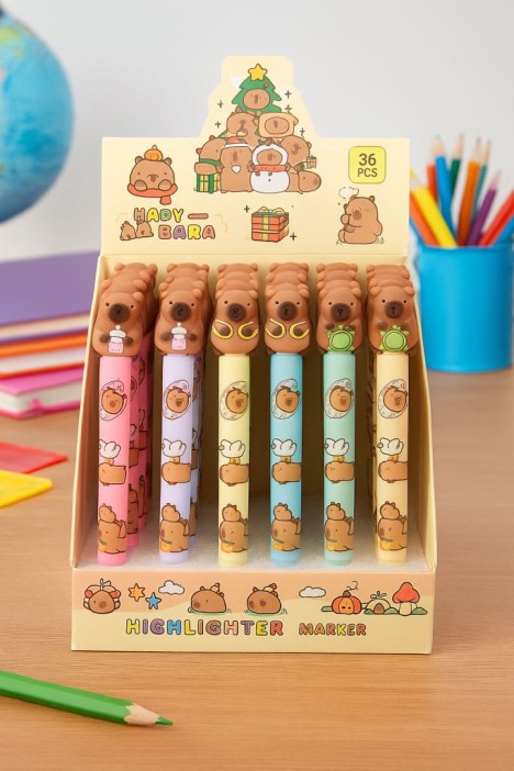 Маркер текстовыделитель &quot;Different capybara&quot;, mix 