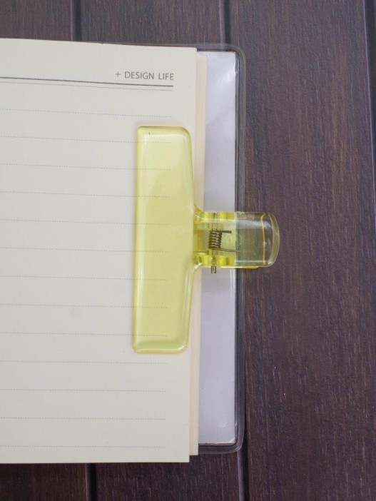Зажим канцелярский &quot;Transparent&quot;, yellow (7.6*6.3 см) 