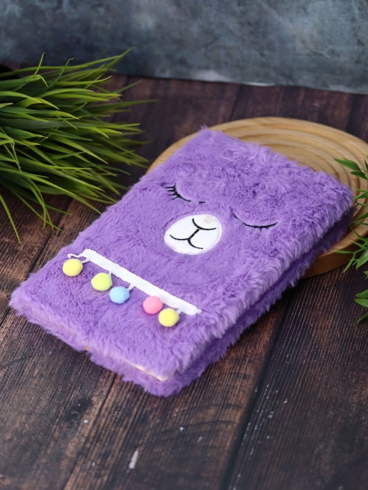 Блокнот плюшевый "Lama", dark purple