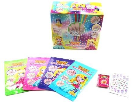 Карамель взрывная "Сладкий Маникюр" с наклейками (шоубокс - 48 шт.) 