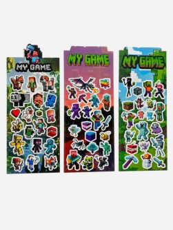 Наклейки лазерные "My game", микс (10*22см)