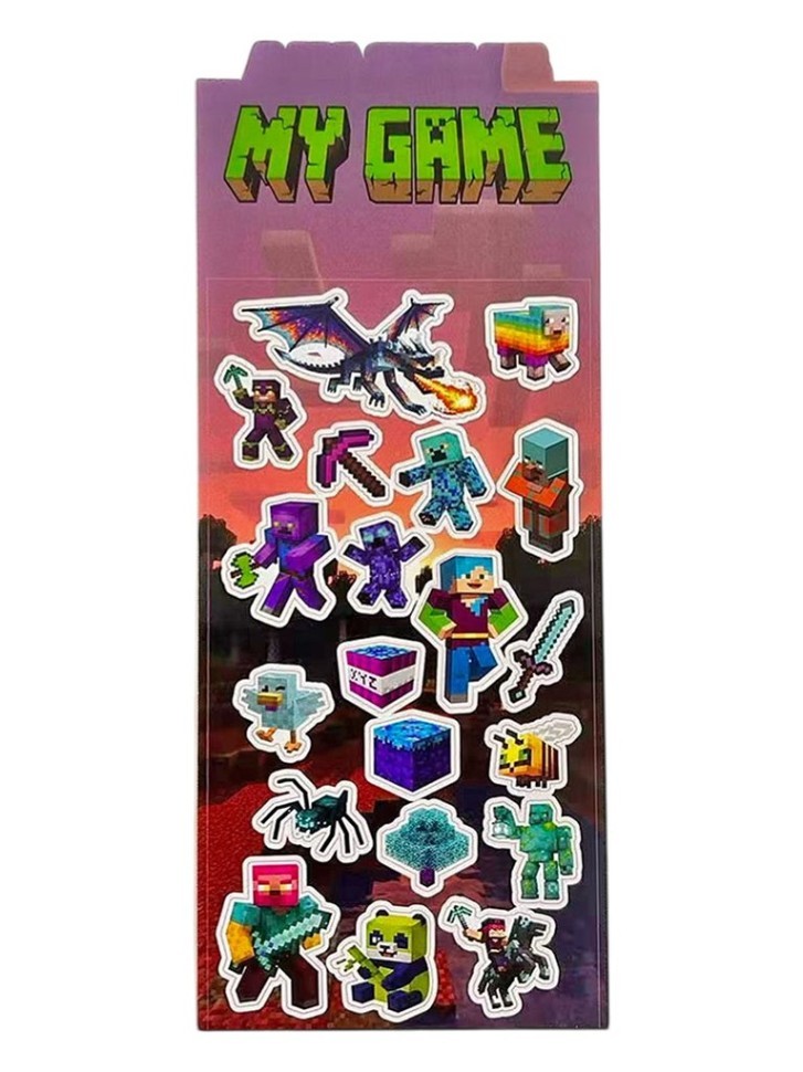 Наклейки лазерные "My game", микс (10*22см)