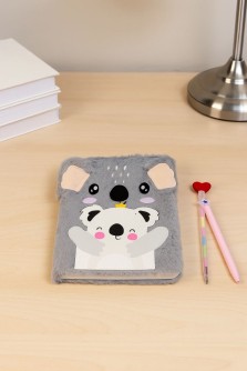 Блокнот плюшевый «Koala», grey, 21,5х15 см, плотность 70 гр.