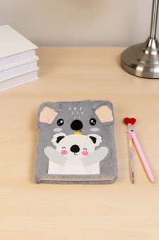 Блокнот плюшевый «Koala», grey, 21,5х15 см, плотность 70 гр.