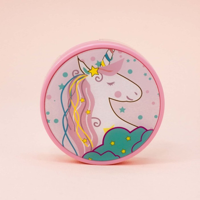 Контейнер для линз "Unicorn in the stars", pink 