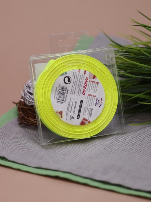 Лента для декора и подарков &quot;Ribbon of Joy&quot;, neon light green (1 см*1 м) 