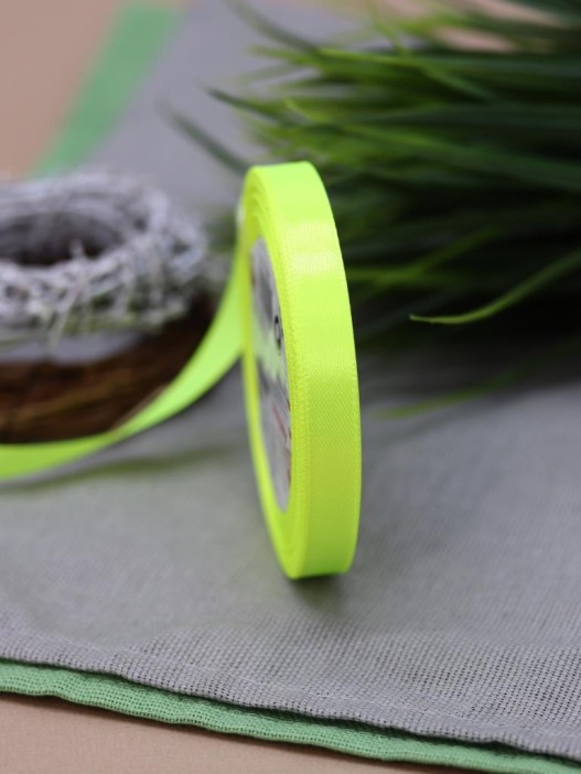 Лента для декора и подарков &quot;Ribbon of Joy&quot;, neon light green (1 см*1 м) 