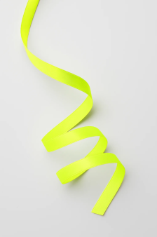 Лента для декора и подарков "Ribbon of Joy", neon light green (1 см*1 м)