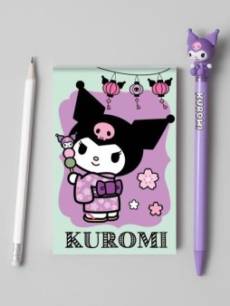 Блокнот А7 "Куроми-4", 65*98 мм, клетка, 40 л на скрепке, обложка 200 гр/м2