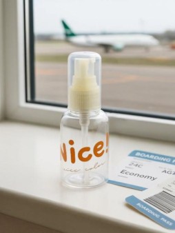 Дорожная бутылочка "Nice!", yellow (50 ml)