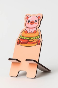 Подставка под телефон/планшет «Pig hamburger»