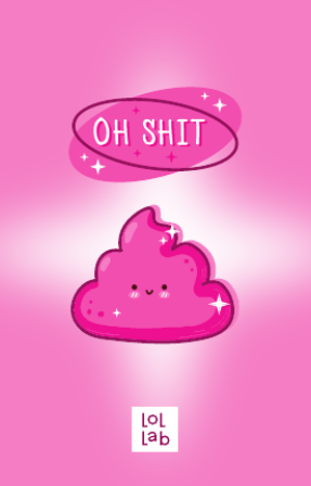 Держатель для карт LOL LAB  &quot;Oh shit&quot; (6,5 х 10,4 см) 