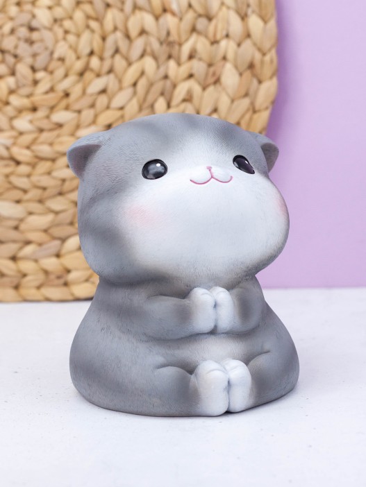 Копилка "Gray cat", paws together 