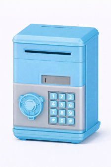 Копилка-сейф "Безопасность", синий (11,5*8 см), пластик