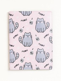 ОБЛОЖКА ДЛЯ ПАСПОРТА "Meow", плотность 600 мкм