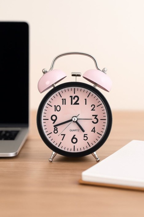 Часы-будильник "Multicolor", pink (13,3х10 см) 