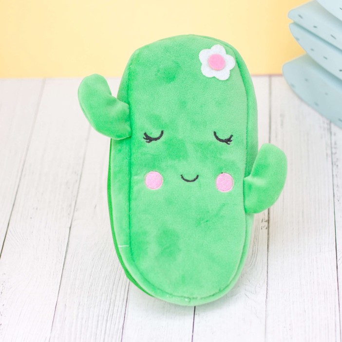 Пенал плюшевый &quot;Сactus&quot;, green (20*10 см) 