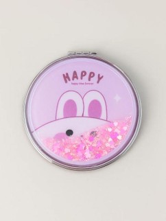Зеркало-шейкер раскладное &quot;Friend bunny&quot;, pink (7*7 см)