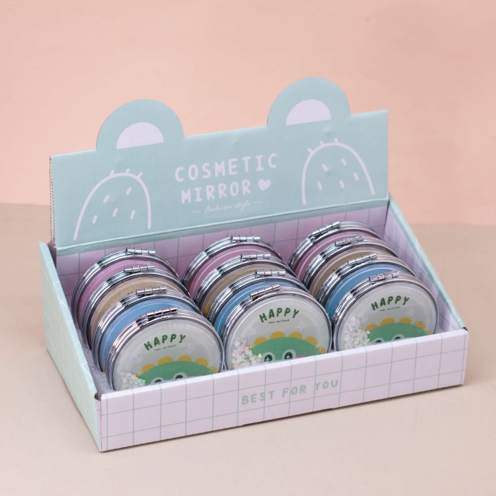 Зеркало-шейкер раскладное &quot;Friend bunny&quot;, pink (7*7 см) 