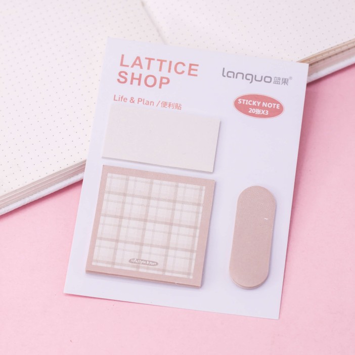 Блок для заметок "Life and plan", beige 