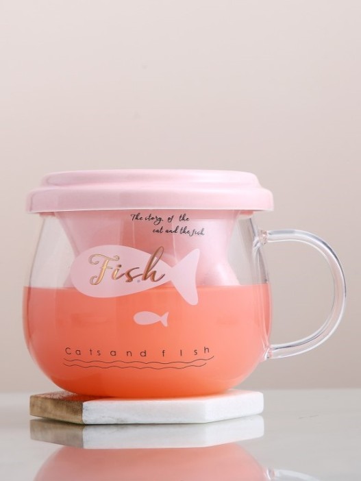 Кружка для заваривания «Catsand fish», pink (400 ml) 