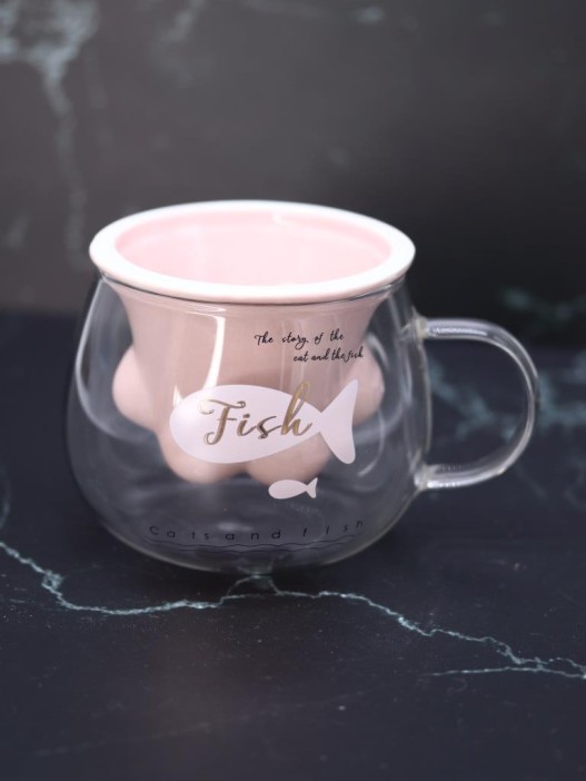 Кружка для заваривания «Catsand fish», pink (400 ml) 
