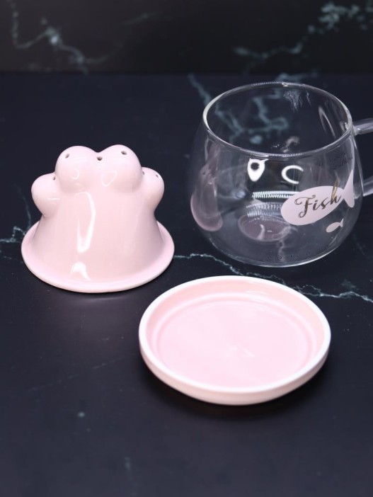 Кружка для заваривания «Catsand fish», pink (400 ml) 