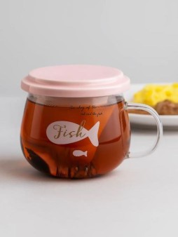 Кружка для заваривания «Catsand fish», pink (400 ml)