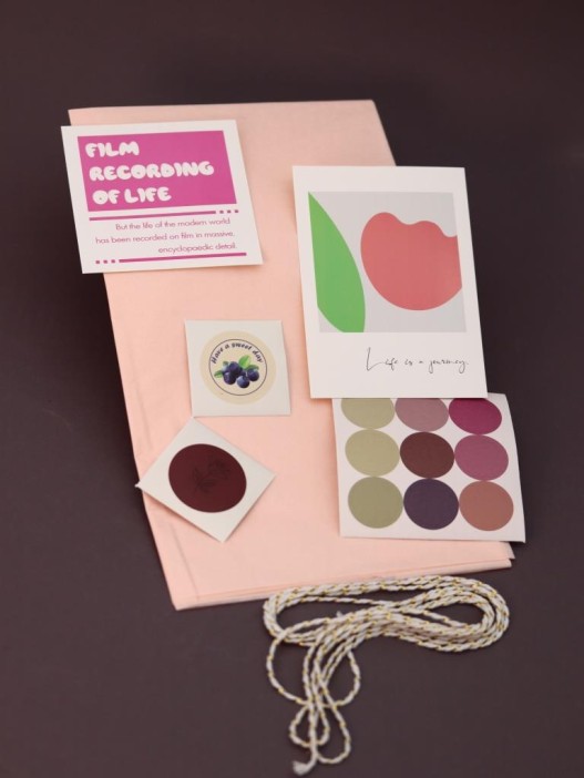 Упаковочный набор д/подарков (2 листа+лента+открытка+5 наклеек) &quot;Coral harmony&quot;, 50x70см 