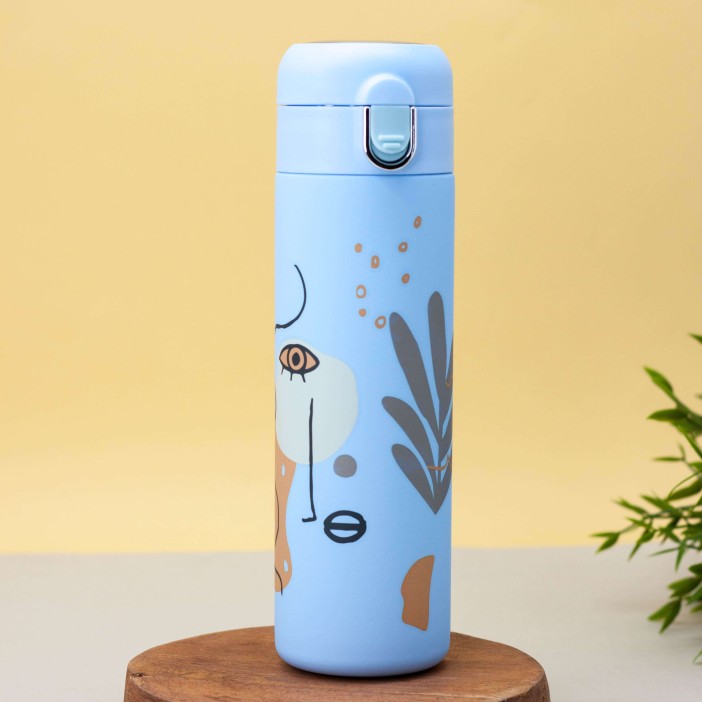 Термос "Leaves", light blue (450 ml) 