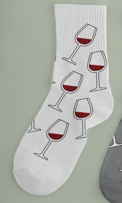 Носки женские "Wine", р. 35-40, белый 